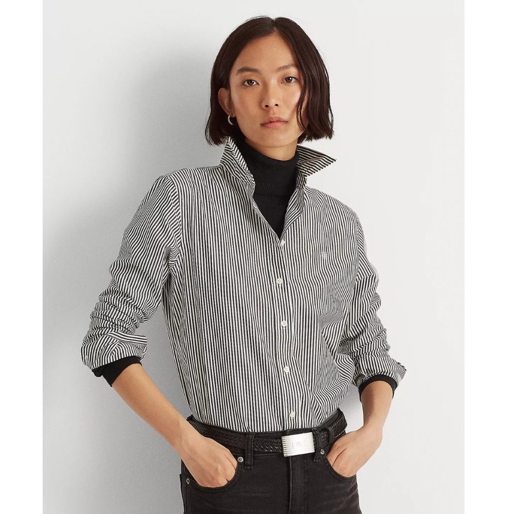 LAUREN RALPH LAUREN Non-Iron Straight-Fit Striped Shirt
